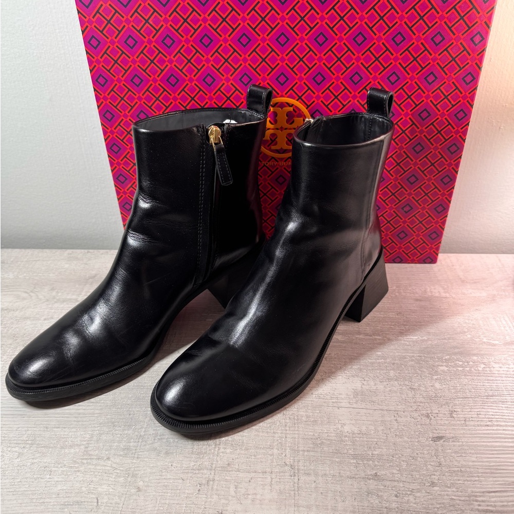 Tory Burch Black Ankle Boots with Sleek Design